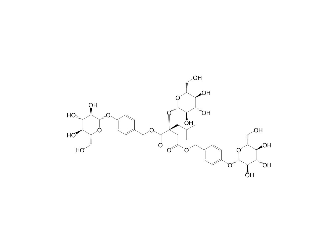 1，4-二［4- (葡萄糖氧) 芐基］-2-異丁基蘋果酸酯-2-葡萄糖苷|256459-34-4