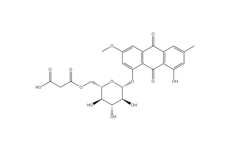 大黃素甲醚-8-O-(6′-甲基丙二酰)吡喃葡萄糖苷|1345826-33-6